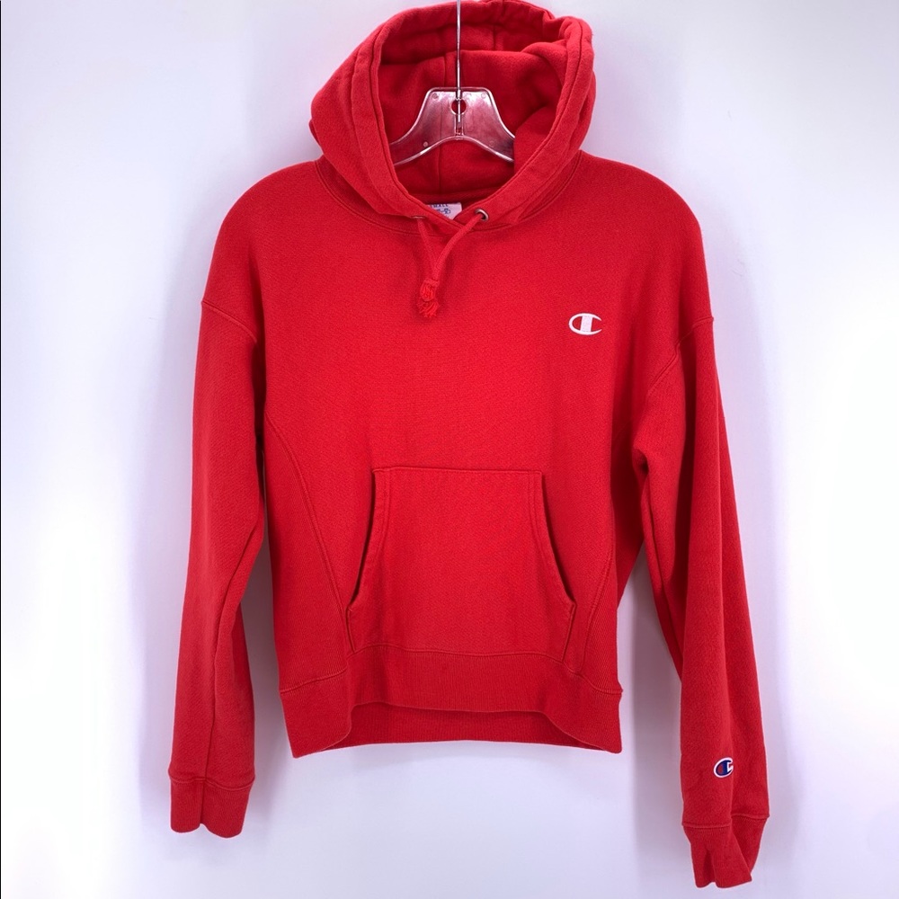 Vintage Champion Hoodie Womens XS Reverse Weave Red